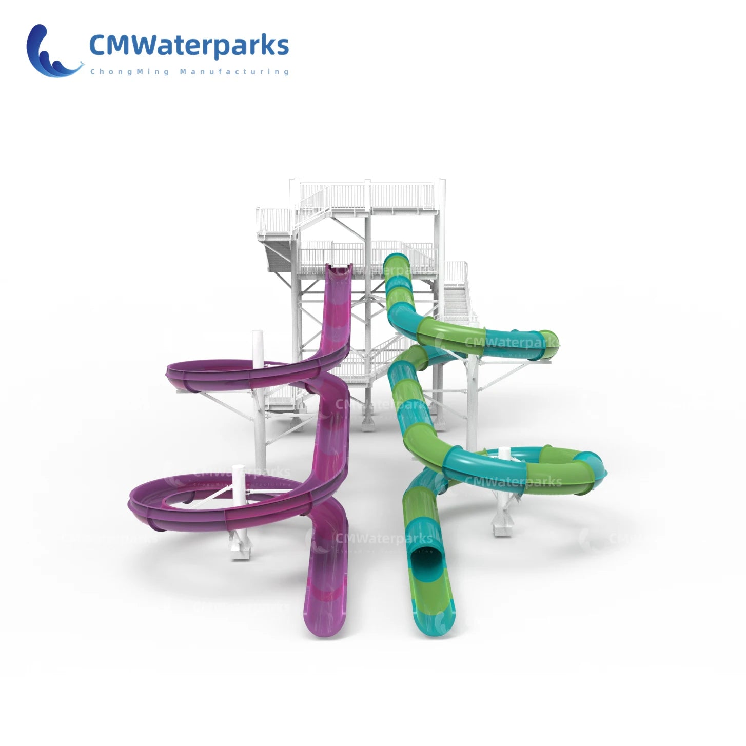 Professional Customization Water Park Fiberglass Water Slide Pool Slide