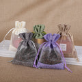 Small Recyclable & Biodegradable Jute Burlap Drawstring Pouch Bag with Window for Promotions & Gifts