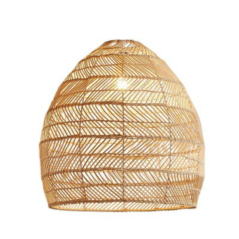 Latest Design Retro Handmade Chandelier Natural Rattan Lamp Restaurant Chinese Rural Homestay Tatami Decorative Lamp