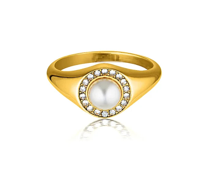Fashion Jewelry 2021 Pearl Jewelry Stacking Ring Chunky Ring Freshwater Pearl Ring for Women