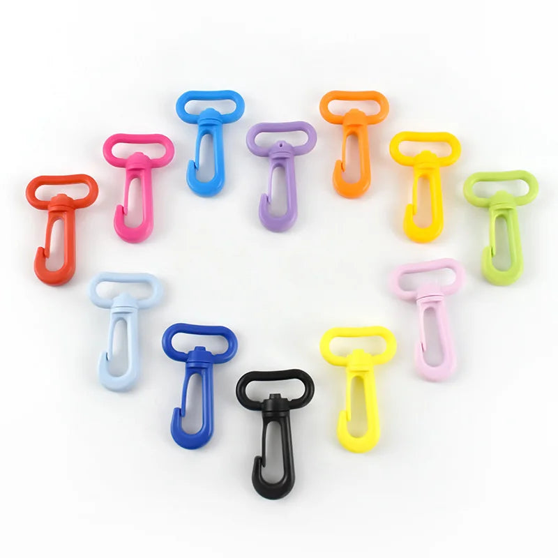 Deepeel BF429 25mm Handbag Accessories Colorful Plastic Spring Buckle Keyring Parts Purse Bag Strap Snap Hook