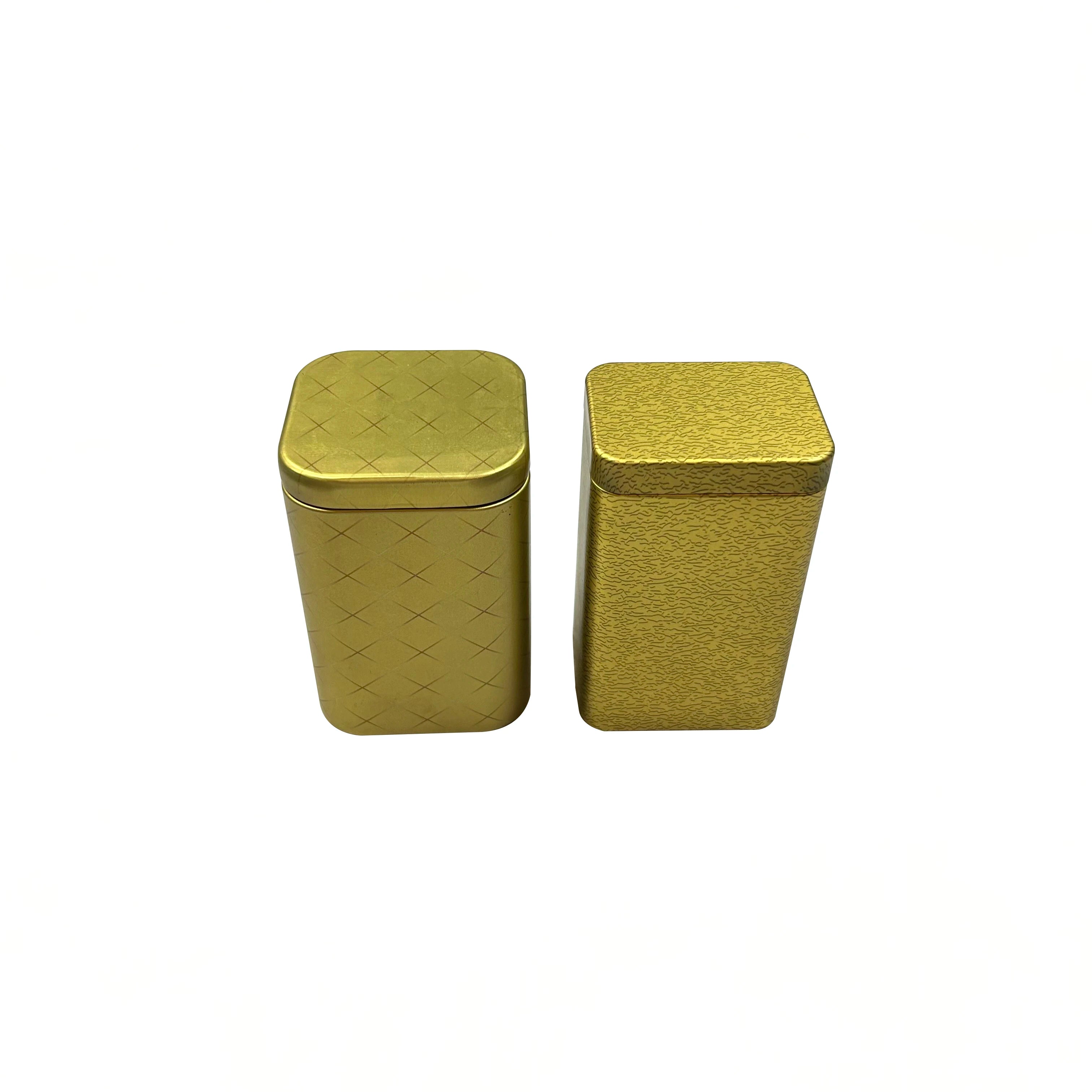 Wholesale Good Quality Rectangle Loose Tea Packaging Box Food Grade Metal Tin Box Tea Can