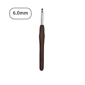 Soft 6.0mm Crochet Hook Set with Plastic Metal Silicone Steel Handles for Knitting Weaving Craft & DIY Knitting Tools