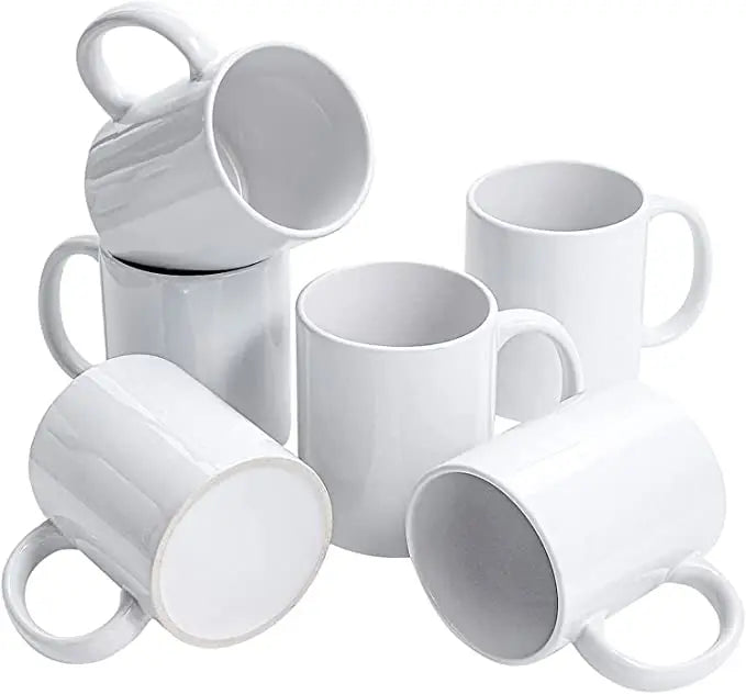Blank 11 OZ With Box for for Coffee Wholesale 11oz Sublimation Blank Mugs Classic Sublimation White Coffee Mugs