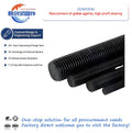 High Strength Grade 8.8/12.9 Steel Screwthreaded Rod Manufacturers Thread Full Thread Stud 1m Length Galvanized Threaded Rod