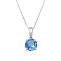 C5035 Abiding Inspired Jewelry Wholesale Fashion Natural Mystic Quartz - Blueish Gemstone 925 Sterling Silver Women Necklace
