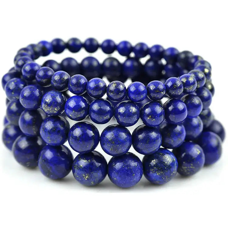 High Quality Blue Lapis Lazuli & Lazurite Bracelet Natural Stone Bead Fashion Jewelry Men Women Birthstone Gift Party Occasions