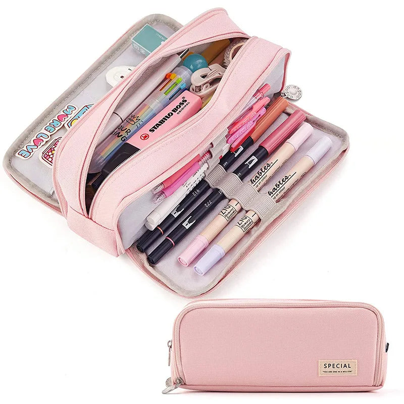 Simple Large Capacity Pencil Bag Writing case Japanese Korean Version Multi-functional Pencil Bag