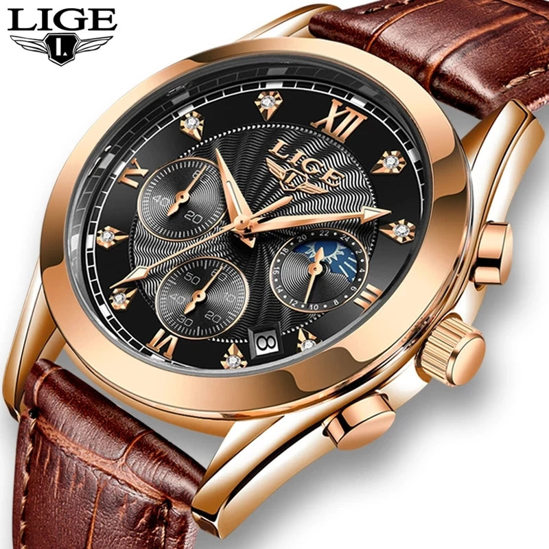LIGE LG8912 Hot Sales Sport Watches Luminous Waterproof Quartz Watch Men Chronograph Wrist Watch Wholesale Price