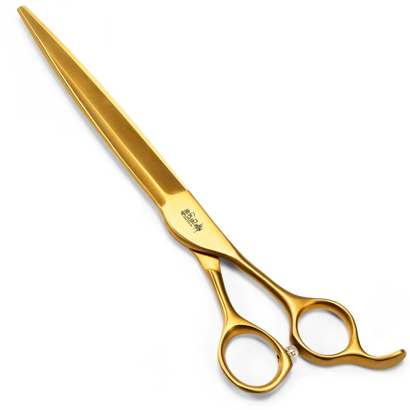 New Hot Selling Products Pet Beauty Scissors Dog Hair Cutting Tool Set Gold Straight Scissors 7.25  7.5inch