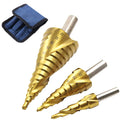 HSS Titanium Drill Bit Set 4-12 4-20 4-32 6-65mm Drilling Metal Spiral High Speed Steel Wood Hole Cutter Cone Drill