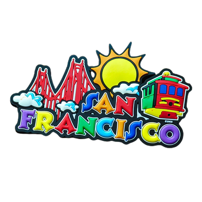 Souvenir PVC Promotional Fridge Magnet Custom Shaped Magnetic Sticker