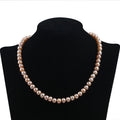 Elegant Freshwater Real Pearl Choker Necklace 8-10mm Size for Gift