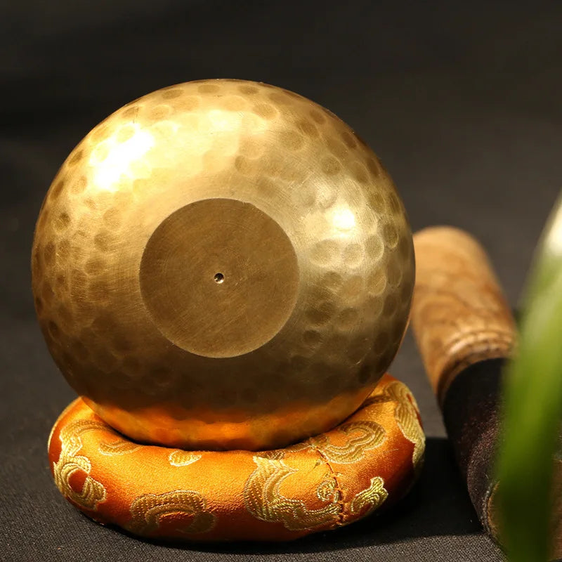 Hot OM Meditation Yoga Sound Bowl Nepal Handmade Buddha Sound Bowl Bowl Tibetan Practice Bronze Chime