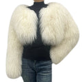 New Coming Crop Length Lamb Fur Coat Jacket Ladies Mongolian Fancy Fur Coat