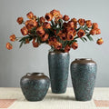Wholesale Jingdezhen Creative Home Decoration Craft Modern Matte Glaze Ceramic Vase Holly Silver Willow New Chinese Design Pot