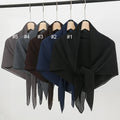 Maldives New Design Modest Women's Square Chiffon Scarf Wholesale Ironed Creased Pleated Tudung for Summer Hijab Muslim Women's