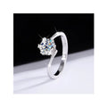 S925 Sterling Silver Six-claw Classic Moissanite Twist Arm Snowflake Ring for Women Factory Direct Sales Ring