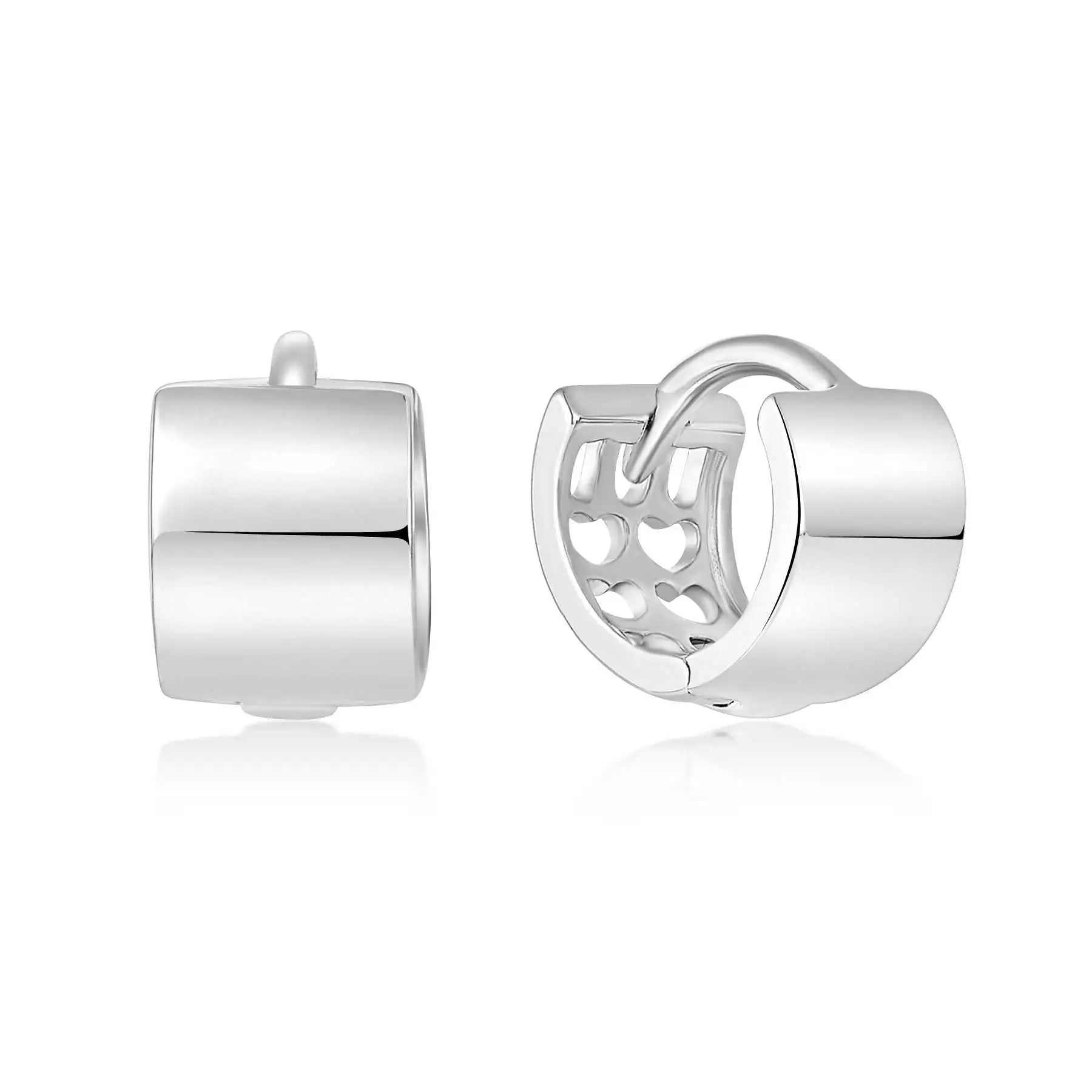 QX Custom OEM Stylish Minimalist Trendy 925 Sterling Silver Fine Jewelry Round Huggie Hoop Women Earring