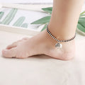 Wholesale Vintage Weave Ankle Bracelets Daisy Pendant Silver Anklets Chain Elephant Beach Foot Jewelry for Women and Girls