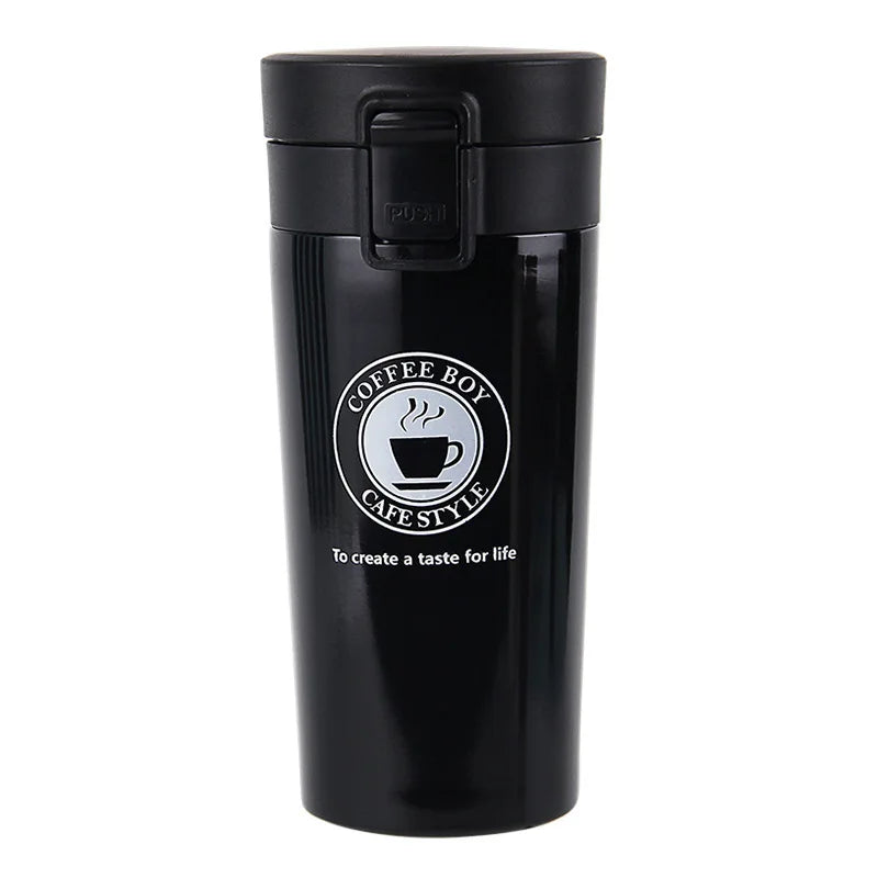 Stainless Steel Vacuum Bottle Creative Bouncing Coffee Cup Simple Fashion Car Cup Custom Gift Water Cup MegaBDM