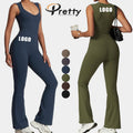 2024 New Arrival Woman's Yoga GYM Jumpsuit Flared Leggings Breathable Quick-dry Skin-friendly Woman's Fitness Workout Sportswear