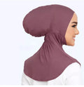 Elastic Back Inner Hijab Caps Stretch Islam Underscarf Head Cover Muslim Cotton Turban Breathable Ninja Sports Hijab