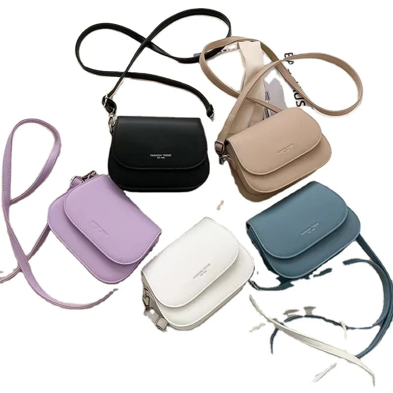 New Korean Summer Simple Fashion Luxury Messenger Retro Motorcycle Shoulder Women Wholesale PU Lady Saddle Bag
