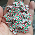 1KG Wholesale Slime Supplies Filler DIY Craft Polymer Sprinkles Slices Green Red Candy Sweets Peppermint Polymer Clay Sprinkles