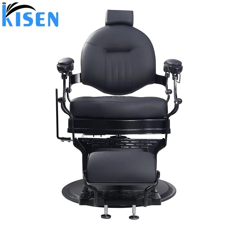 Comfortable Big Hydraulic Pump Adjustable Reclining Barber Chair Customized Lifting Hairdressing Equipment BarberShops Salon
