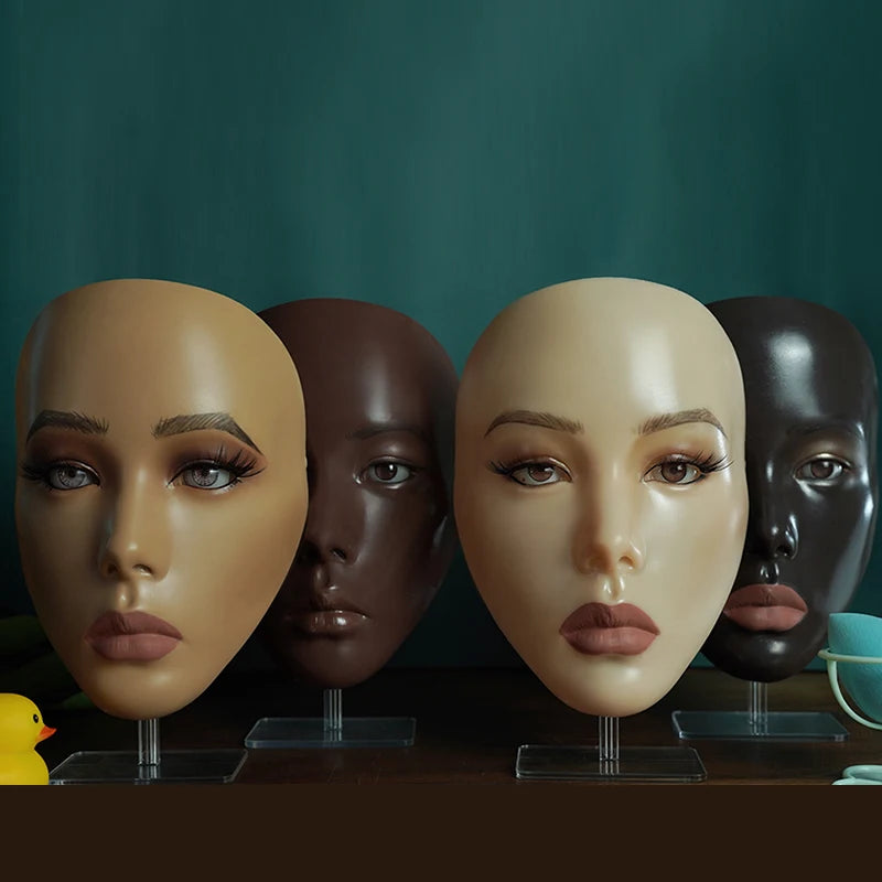 AFELLOW Cheap Mannequin Full Silica Gel Face Makeup Practice Board Makeup Face Practice Board