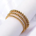 New Fashion Stainless Steel Bead Bracelet Elastic 3MM 4MM 5MM 6MM 8MM Titanium Bead Beaded Bracelet for Women