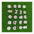 Bulk White Brown Color Flatback Resin Cabochon Cookies Flower Paw Milk Bottle Cupcake Bowknot Chocolate Craft for Headwear Decor