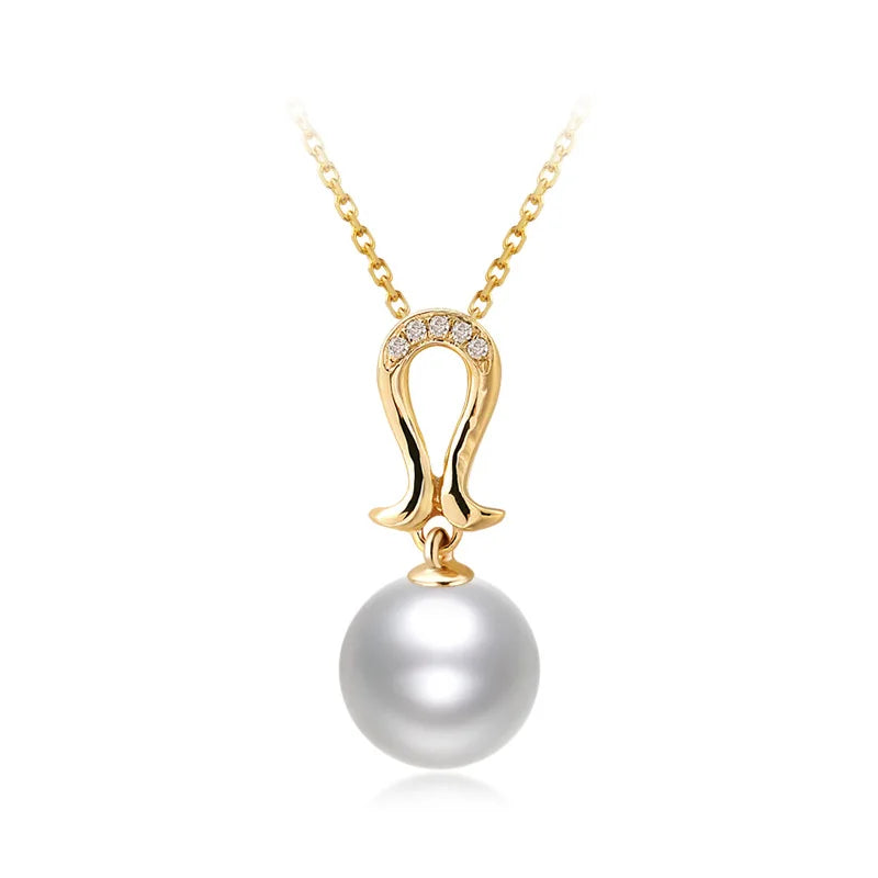 Empty Pearl Mounting Setting with Cubic Zirconia or Diamonds Pearl Jewelry Mountings