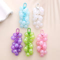 New Candy-Colored Grape Chain Keychain Pendant Fashionable Plastic Phone Case Accessory Gift for Girls' Bags Cartoon Style