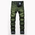 New Arrival Men Green Jeans Straight Pants Casual Denim Pants 2023 Brand Biker Jeans Big Size 42 Male Jeans