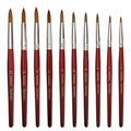 100% Kolinsky Hair Red Wood Handle Superior Quality Acrylic Nail Brush