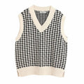 Fashion Sleeveless Vest Sweater Women Pullover Casual V Neck Knitted Sweater Winter Cute Korean Sweater for Women