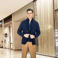 MTM Custom Men's Spring Summer Blazer Casual Loose Fit Single Breasted Pleated Front Adult Size Breathable Design MOQ 1 Piece