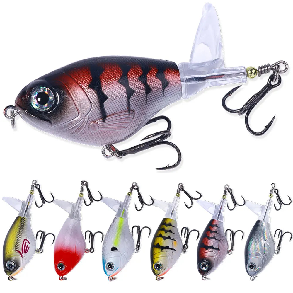 Wholesale PE039/PE040 8.2cm/11g 9.5cm/16g Top Water Floating Pencil Fishing Lures with Rotating Tail MegaBDM