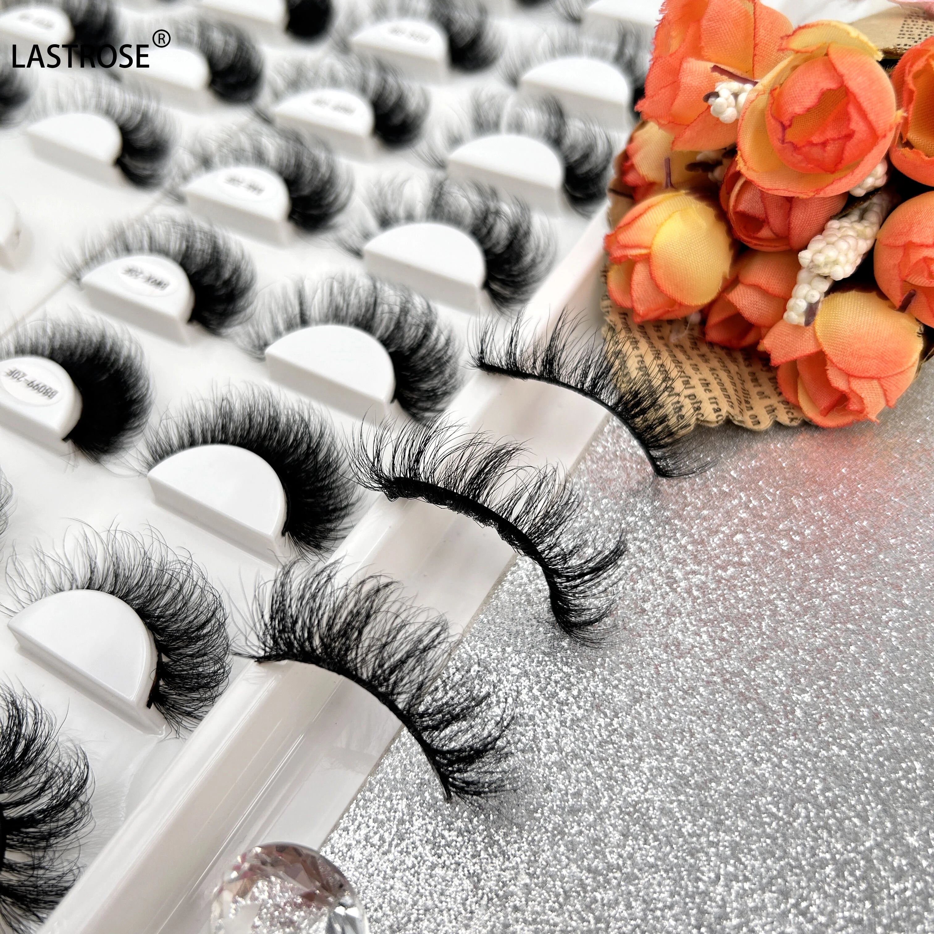 20MM 3D Faux Mink Russian Strip Eyelashes Russian D Curl Strip Lashes Winged Eyelash Extensions C D Dd Curl Lash Strips