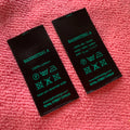 Straight Cut Washing Symbol Satin Care Labelsmooth Surface Printing Clothing Label for Inside Garment