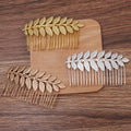 5.5cm*9cm Leaves Bridal Hair Combs Clips Metal Side Combs With Foliage Women Leafs Hairpins DIY Wedding Headpieces