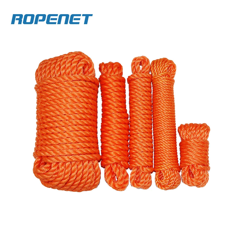 Twisted Polypropylene (PP) 3-strand Durable Rope Marine Nautical Easy Knot