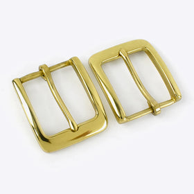 Meetee LCH-136 35mm Fine Polishing Brass Pin Belt Buckles Clothing Accessories for Men's Solid Brass Casual Belt Buckle