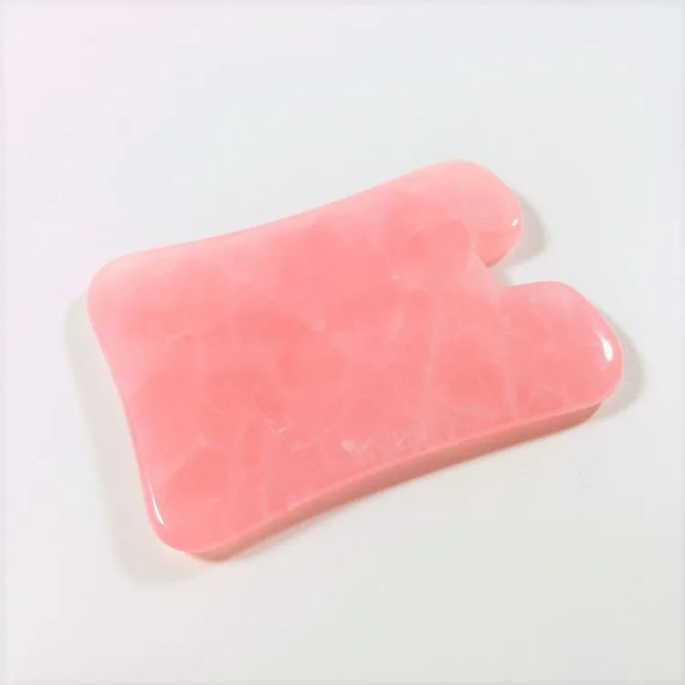 Huiying Factory Price Natural Rose Quartz Concave Shape Gua Sha Instrument