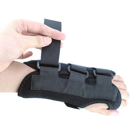Steel Plate Support Splint Black Breathable Sports Recovery Fracture Sprain Compression Wrist Brace Aid with 3 Pressuring Straps