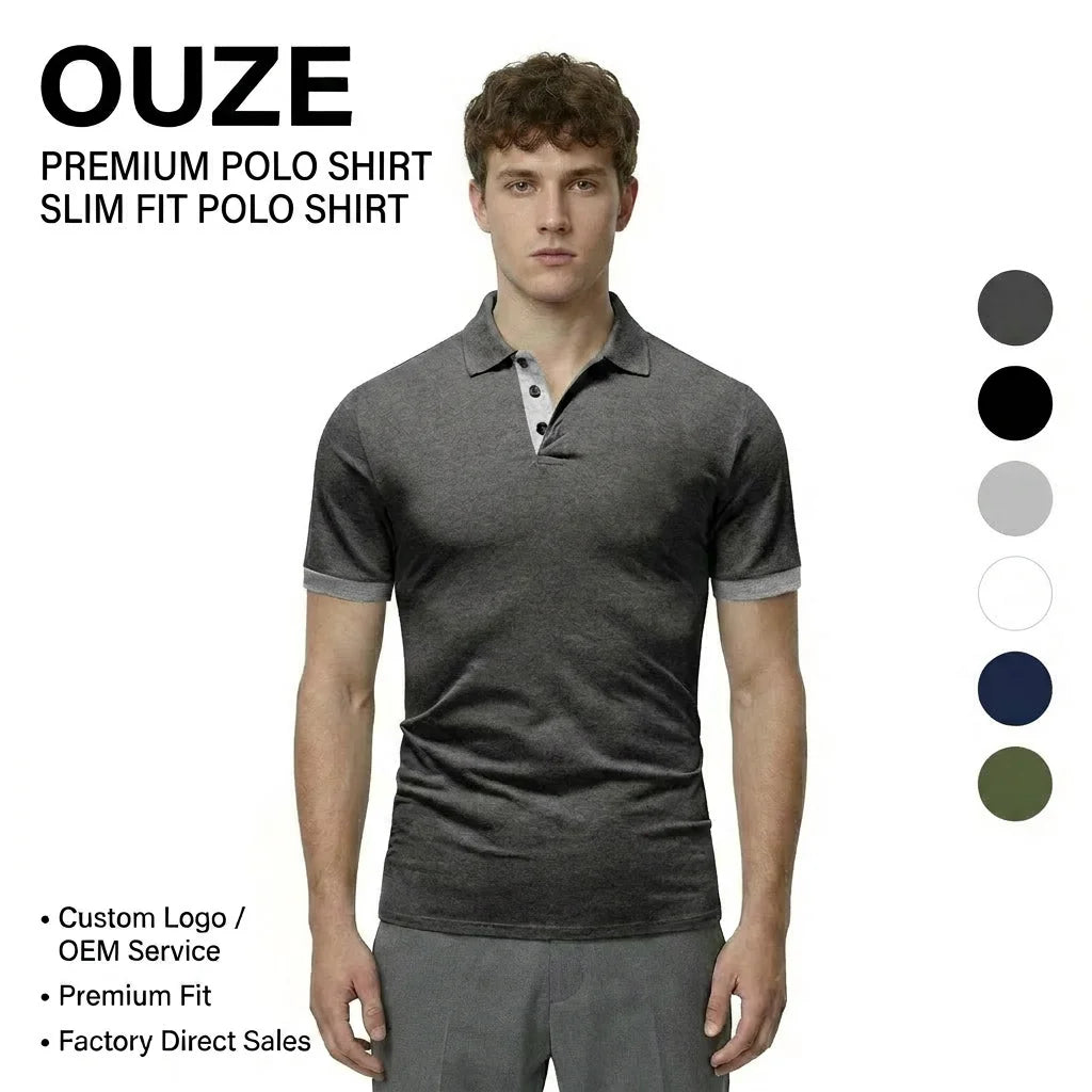 Wholesale Black Polo Shirts Custom logo Golf Polo Shirt Knitted Plus Size Men's Polo Shirts