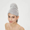 OEM Factory Customized 3-Packs Quick-Dry Bamboo Hair Turbans Adult Home Hair Towel Wrap for Salon Use