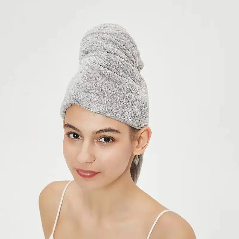 OEM Factory Customized 3-Packs Quick-Dry Bamboo Hair Turbans Adult Home Hair Towel Wrap for Salon Use